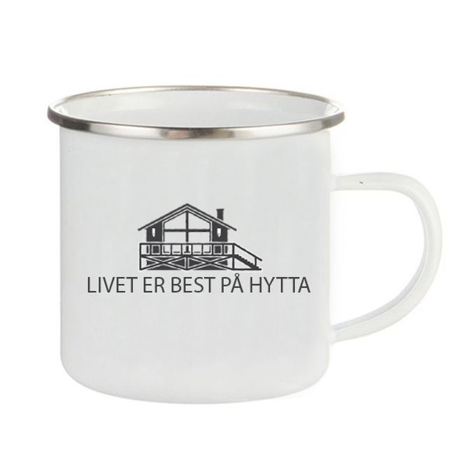 Hovedbilde Emaljekopp Livet er best på ...
