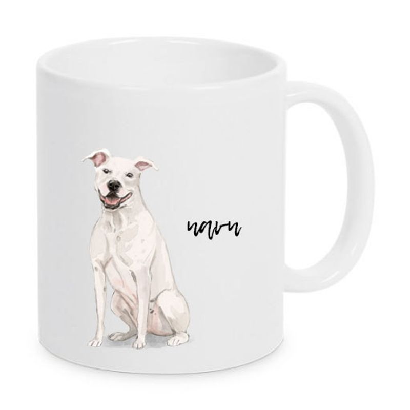kopp American Staffordshire  terrier hvit