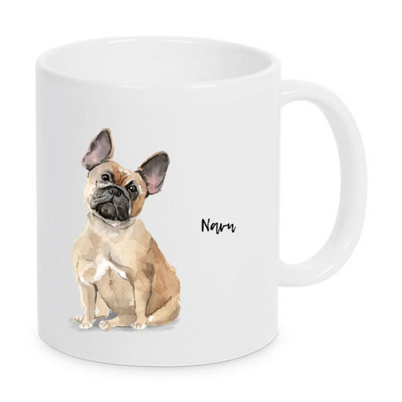 kopp Fransk bulldog brun