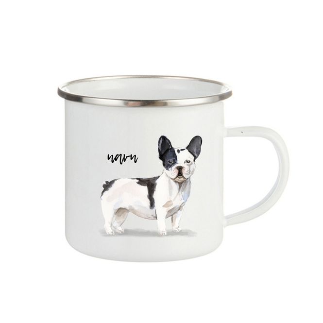 Hovedbilde kopp Fransk bulldog hvit
