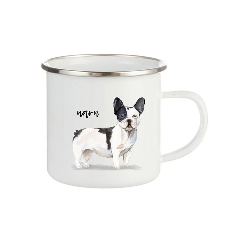 kopp Fransk bulldog hvit